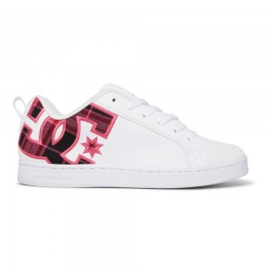 Dámské Skate Boty DC Shoes Court Graffik Bílé Růžové | FVNG-72631