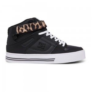 Dámské Skate Boty DC Shoes Pure Černé Leopard | GWUL-89024