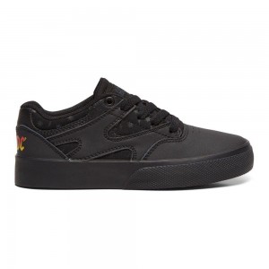 Dětské Skate Boty DC Shoes Kalis Vulc Černé Šedé | FKAB-42570