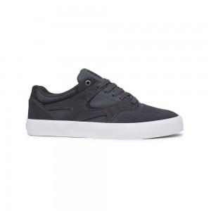 Pánské Skate Boty DC Shoes Kalis Vulc Šedé Černé | BXAS-56943