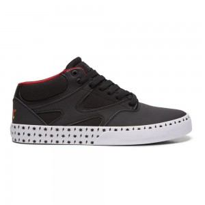 Pánské Skate Boty DC Shoes Kalis Vulc Černé Červené | SUNY-73649