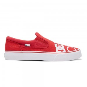 Pánské Skate Boty DC Shoes Trase Červené Bílé | BVCT-23694