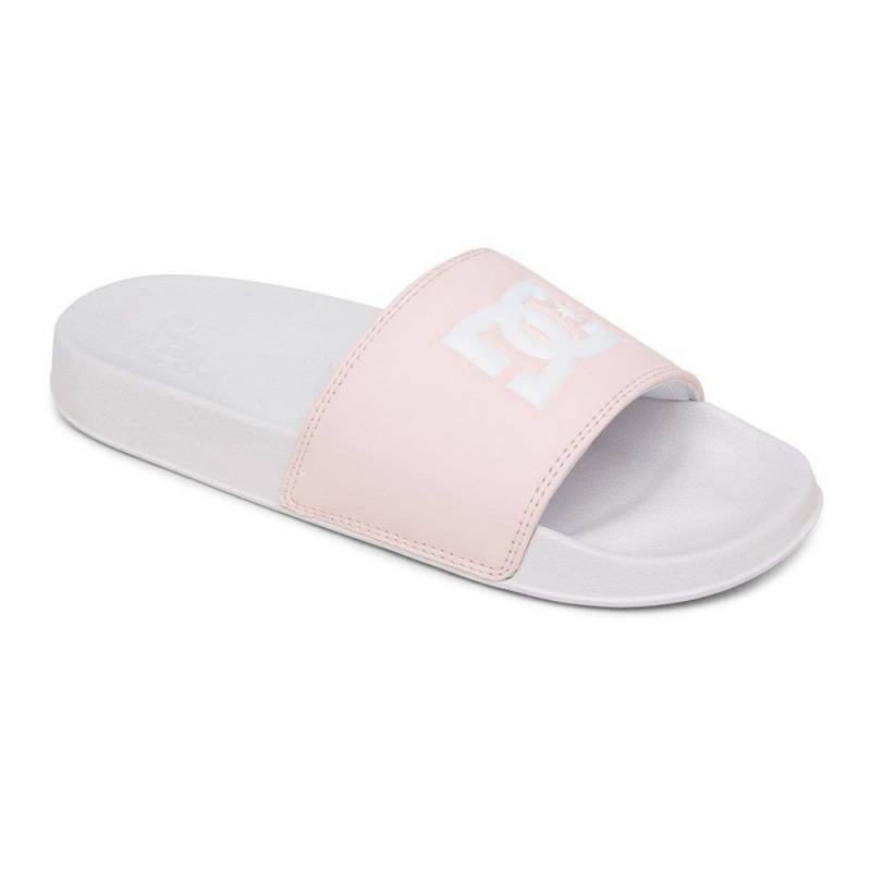 Dámské Sandály DC Shoes Slides Bílé Růžové | TXUO-87230