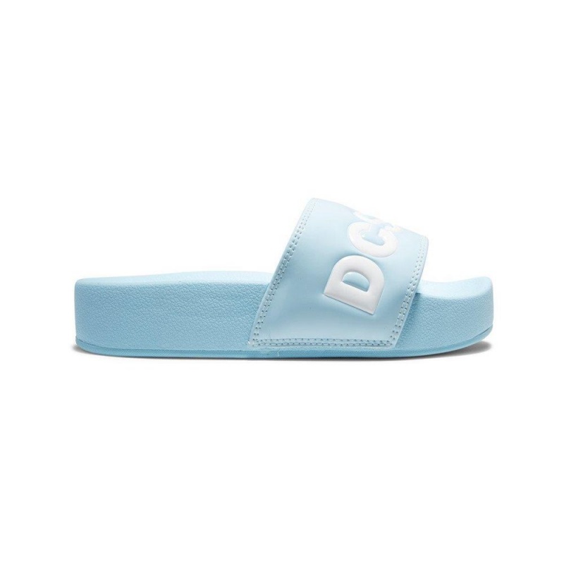 Dámské Sandály DC Shoes Slides Blankyt Bílé | SPUK-95781