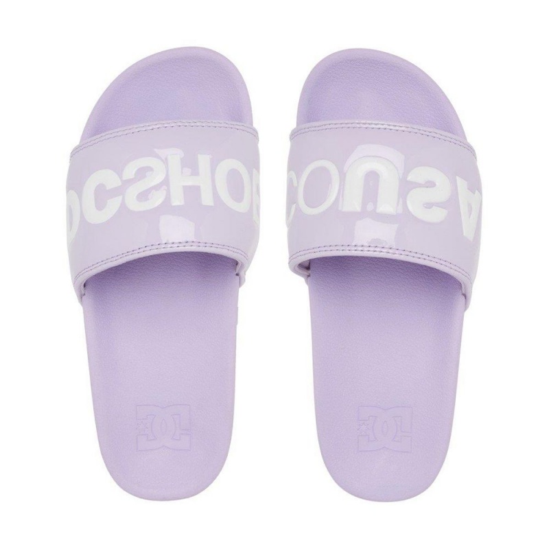 Dámské Sandály DC Shoes Slides Fialové Bílé | YGFL-38512