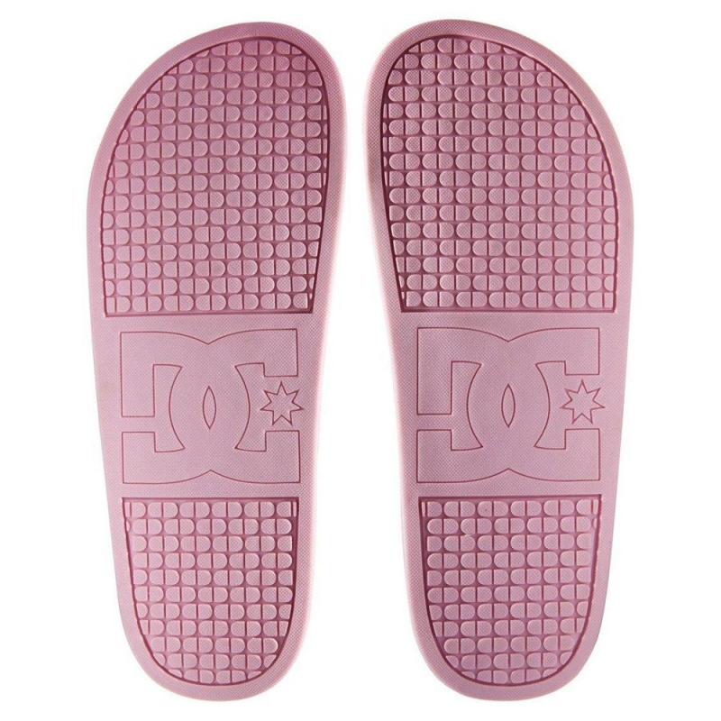 Dámské Sandály DC Shoes Slides Růžové Bílé | OTFW-06325