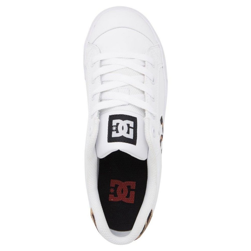 Dámské Skate Boty DC Shoes Chelsea Bílé Leopard | OJSW-36980