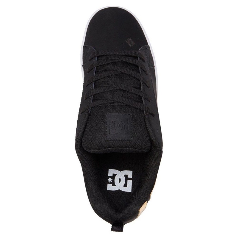 Dámské Skate Boty DC Shoes Court Graffik Černé Zlaté | IEQF-60718