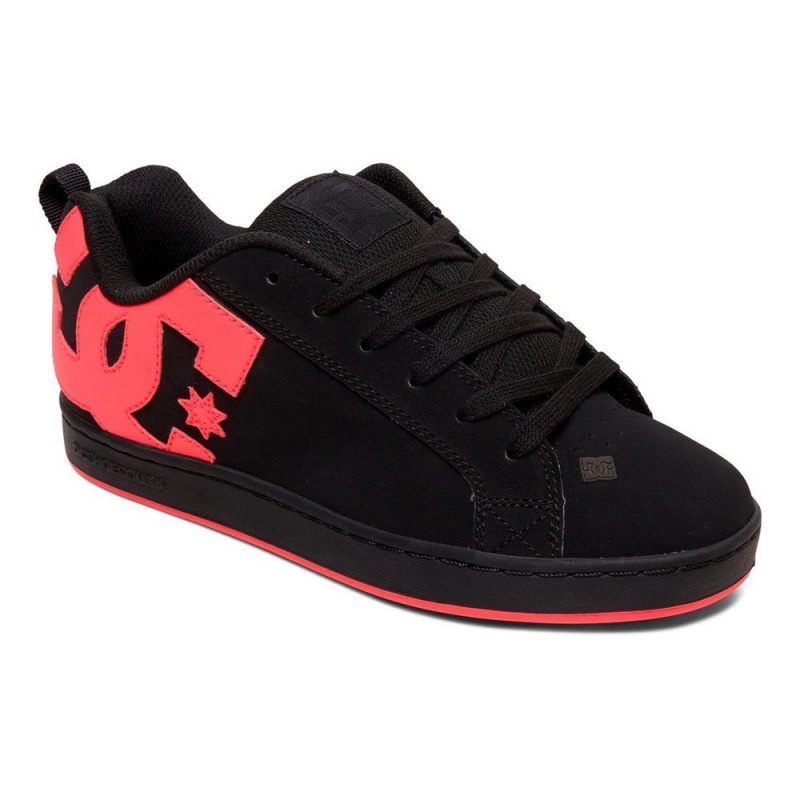 Dámské Skate Boty DC Shoes Court Graffik Černé Tmavě Růžové | RHWG-93271