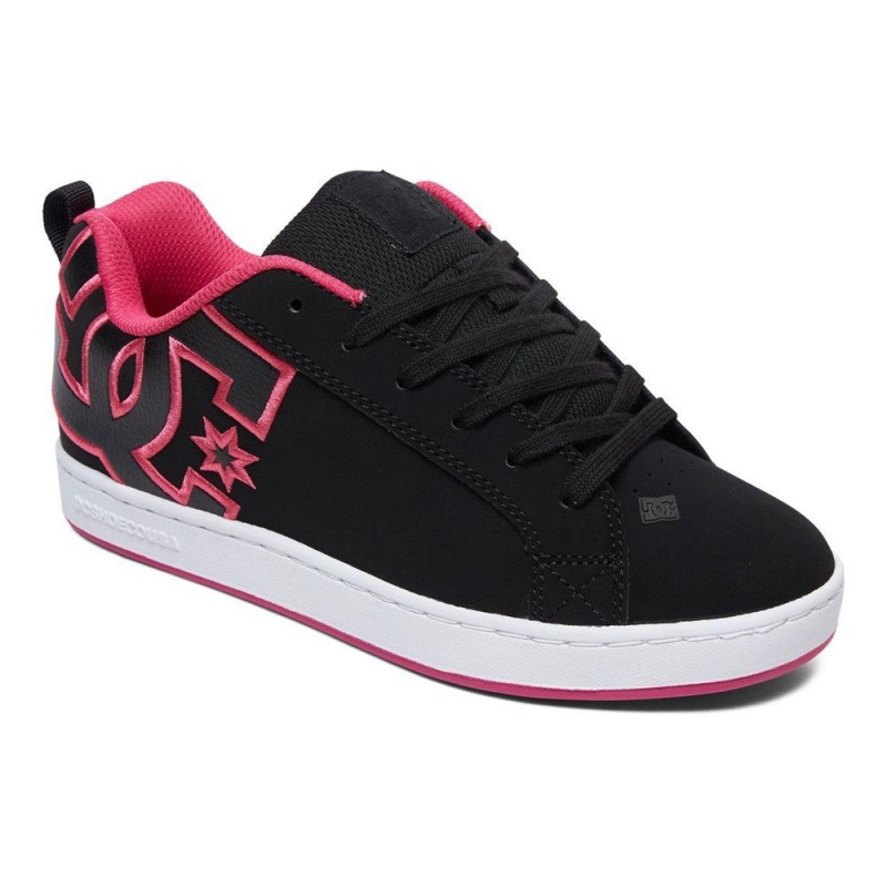 Dámské Skate Boty DC Shoes Court Graffik Černé Růžové | GRXE-13865