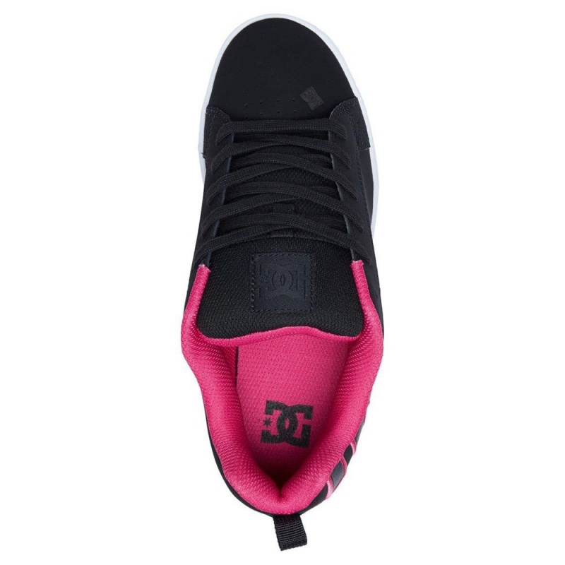 Dámské Skate Boty DC Shoes Court Graffik Černé Růžové | GRXE-13865