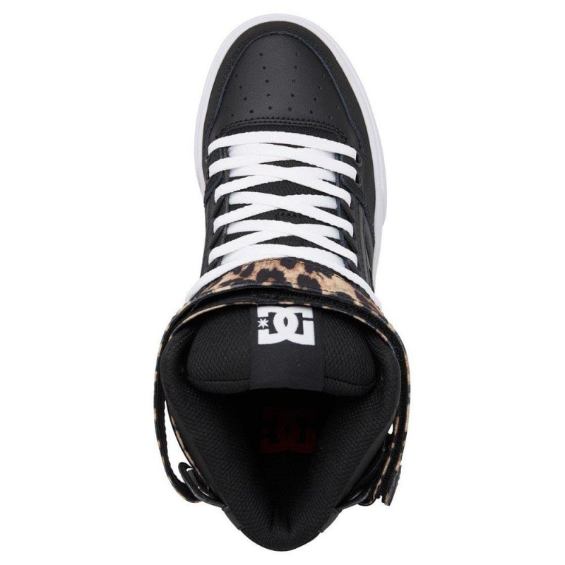 Dámské Skate Boty DC Shoes Pure Černé Leopard | GWUL-89024