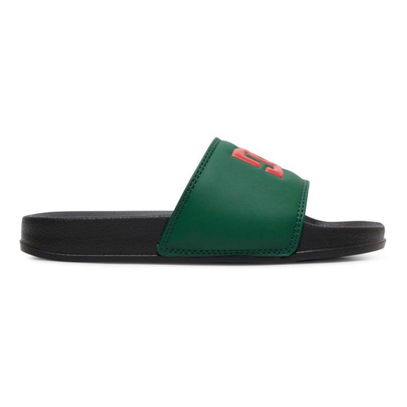 Dětské Sandály DC Shoes Slides Zelene Červené | LFDA-67204