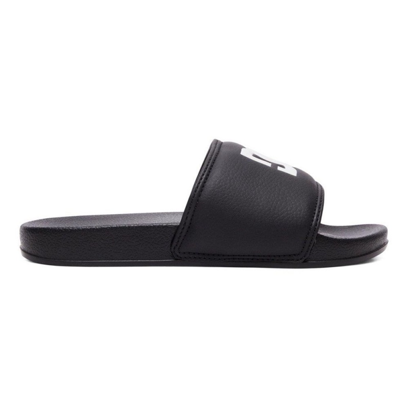 Dětské Sandály DC Shoes Slides Černé Bílé | KLGH-61390