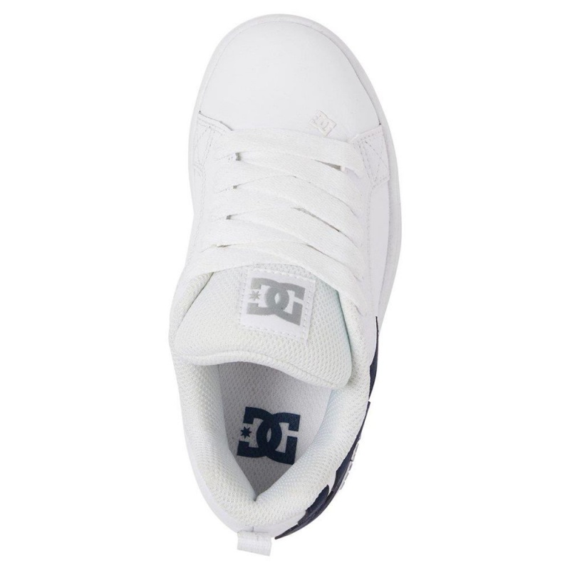 Dětské Skate Boty DC Shoes Court Graffik Bílé Blankyt | YNTL-48076