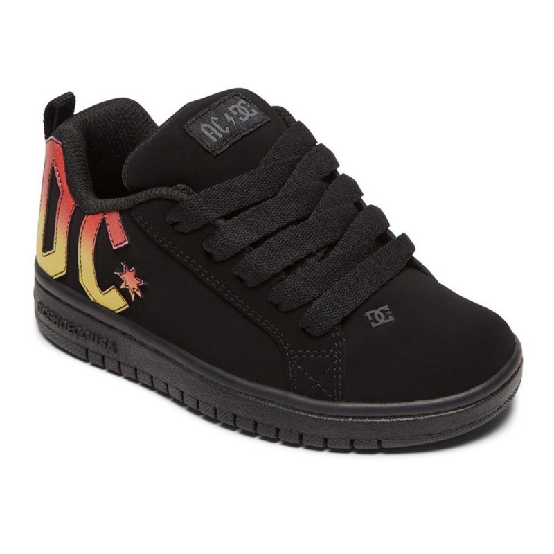 Dětské Skate Boty DC Shoes Court Graffik Černé | OWBU-94376