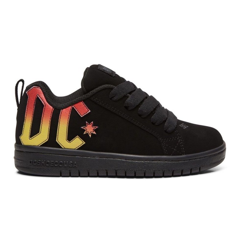 Dětské Skate Boty DC Shoes Court Graffik Černé | OWBU-94376