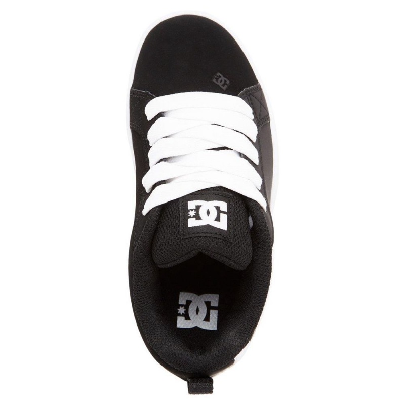 Dětské Skate Boty DC Shoes Court Graffik Černé Bílé | ZJDF-98463