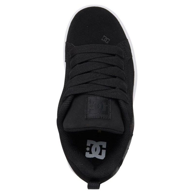 Dětské Skate Boty DC Shoes Court Graffik Černé Šedé | QRYK-60193