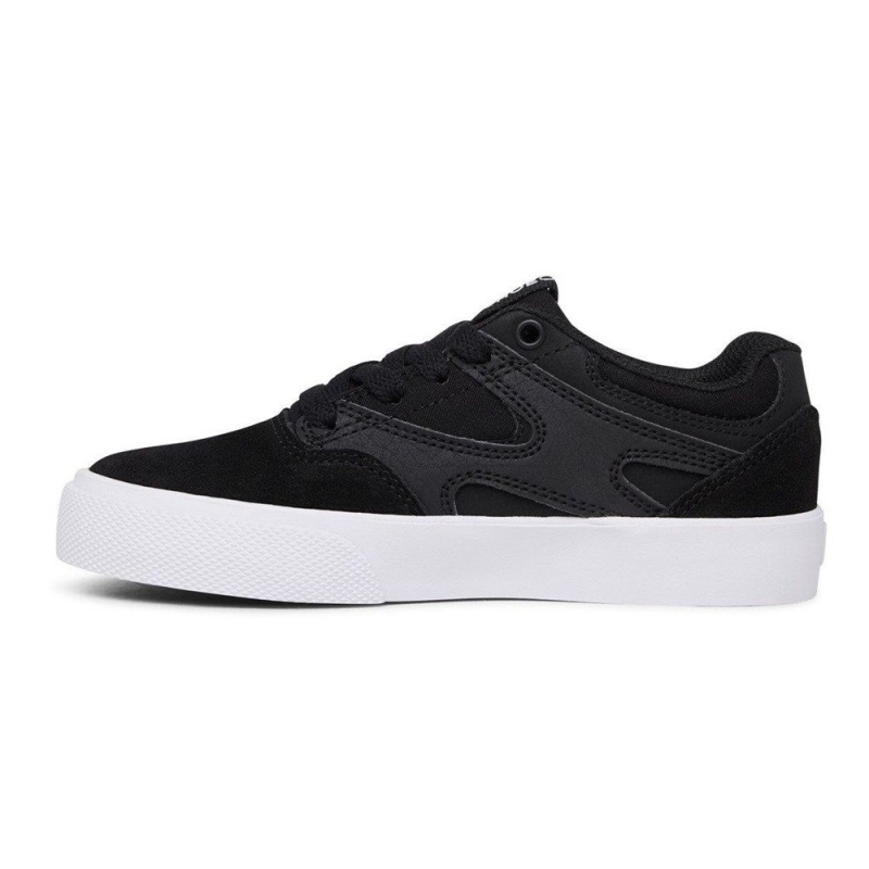 Dětské Skate Boty DC Shoes Kalis Vulc Černé Bílé | OXRB-09836