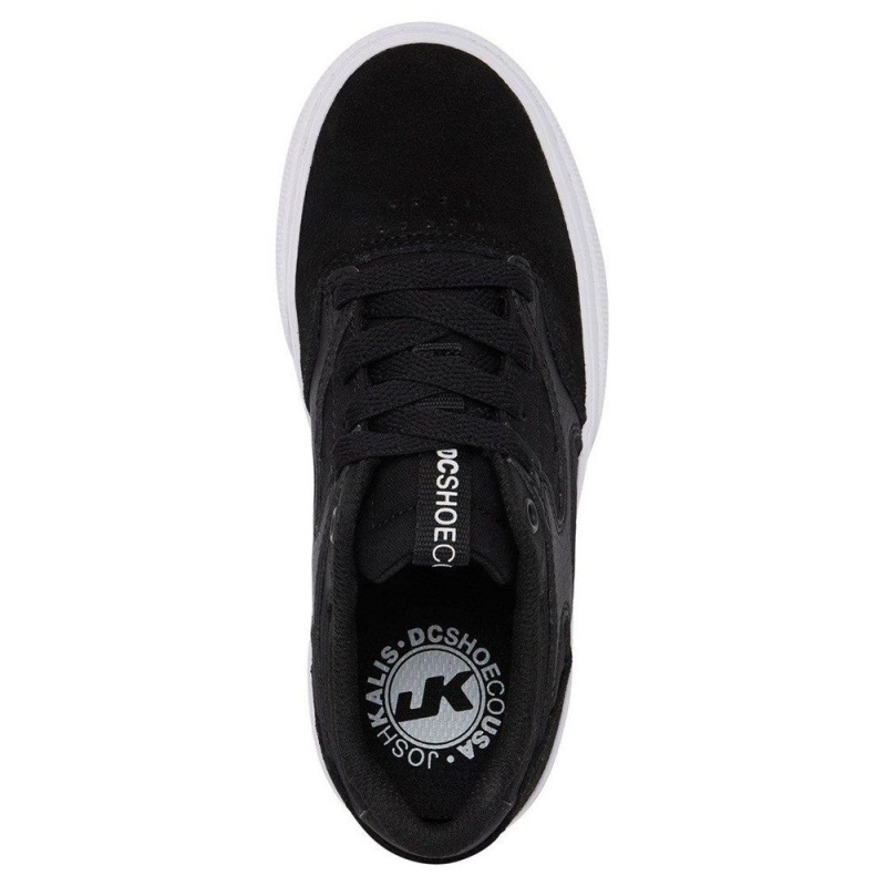 Dětské Skate Boty DC Shoes Kalis Vulc Černé Bílé | OXRB-09836