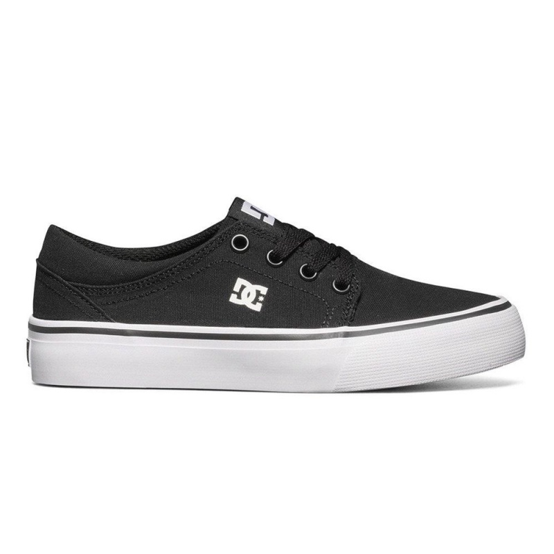 Dětské Skate Boty DC Shoes Trase TX Černé Bílé | VMDK-34621