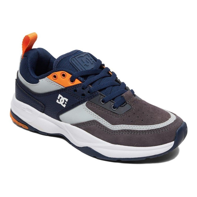 Dětské Sportovní Boty DC Shoes E.Tribeka Šedé Tmavě Blankyt | ZEGN-64871