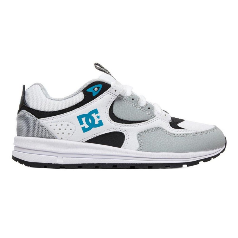 Dětské Sportovní Boty DC Shoes Kalis Bílé Šedé | BASN-90876