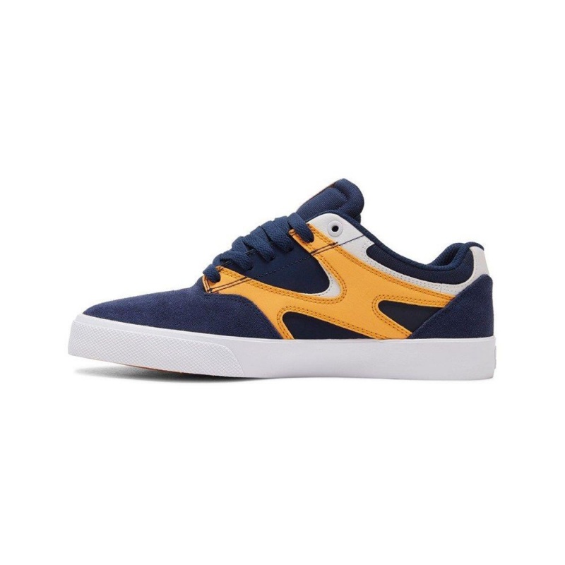 Pánské Skate Boty DC Shoes Kalis Vulc Tmavě Blankyt Oranžové | SZMJ-50892