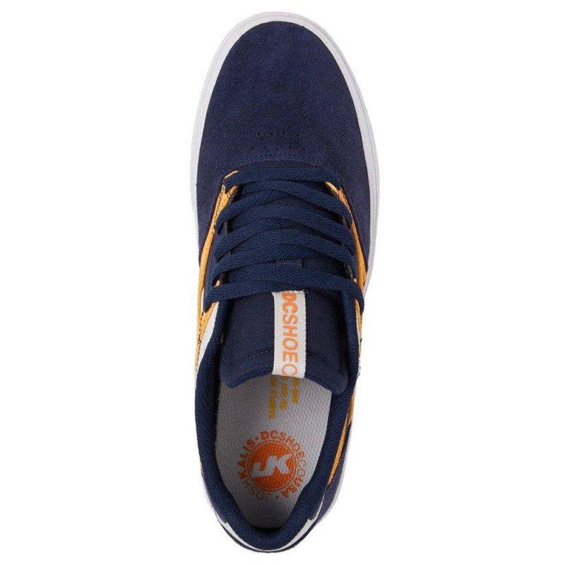 Pánské Skate Boty DC Shoes Kalis Vulc Tmavě Blankyt Oranžové | SZMJ-50892