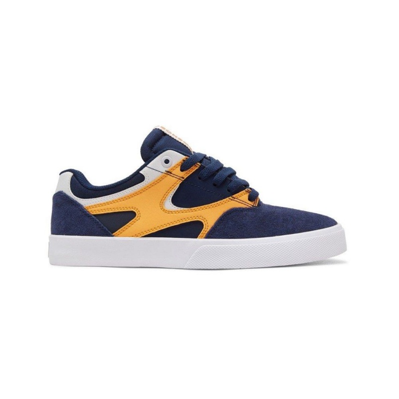 Pánské Skate Boty DC Shoes Kalis Vulc Tmavě Blankyt Oranžové | SZMJ-50892