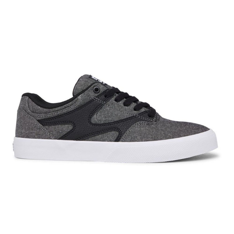 Pánské Skate Boty DC Shoes Kalis Vulc Šedé Černé | ZNSI-65021