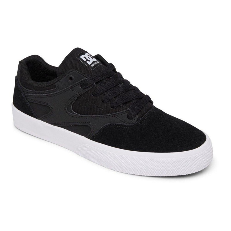 Pánské Skate Boty DC Shoes Kalis Vulc Černé Bílé | HVIM-92068