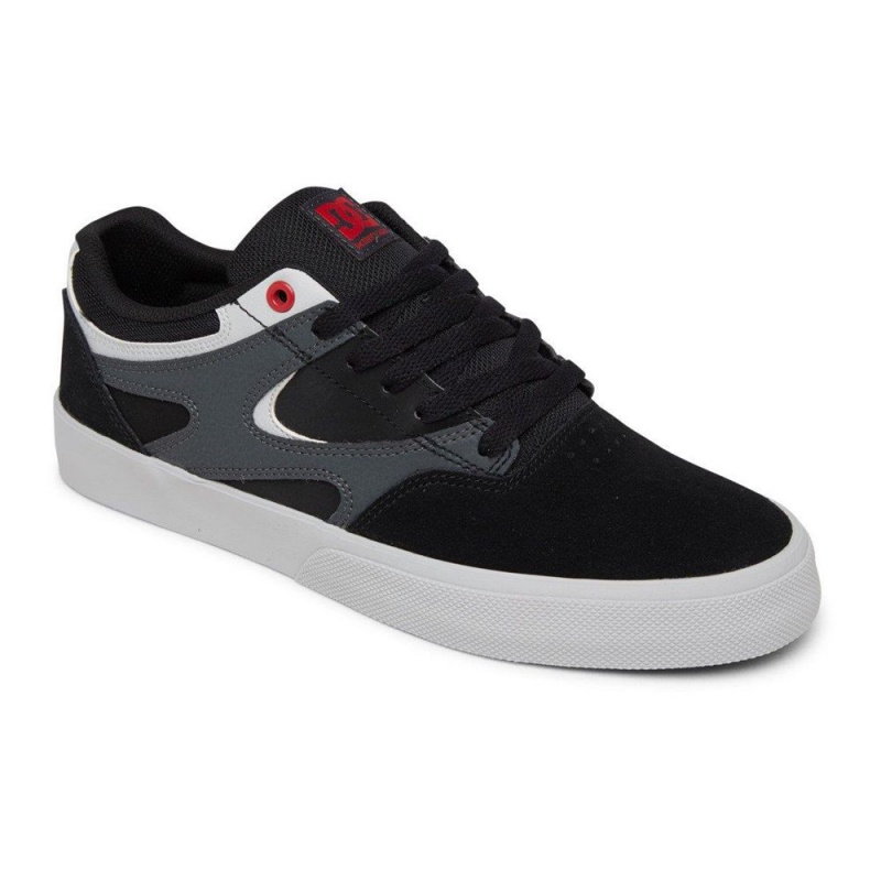 Pánské Skate Boty DC Shoes Kalis Vulc Černé Šedé | QBZL-34589