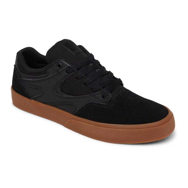 Pánské Skate Boty DC Shoes Kalis Vulc Černé Hnědé | PFIN-14765