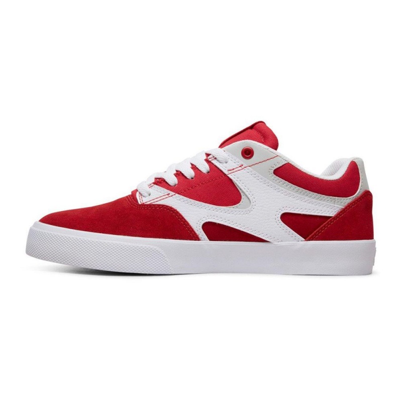 Pánské Skate Boty DC Shoes Kalis Vulc Červené Bílé | DJKZ-60743