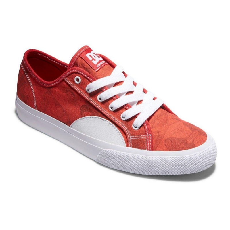 Pánské Skate Boty DC Shoes Manual Červené Bílé | REDL-06571