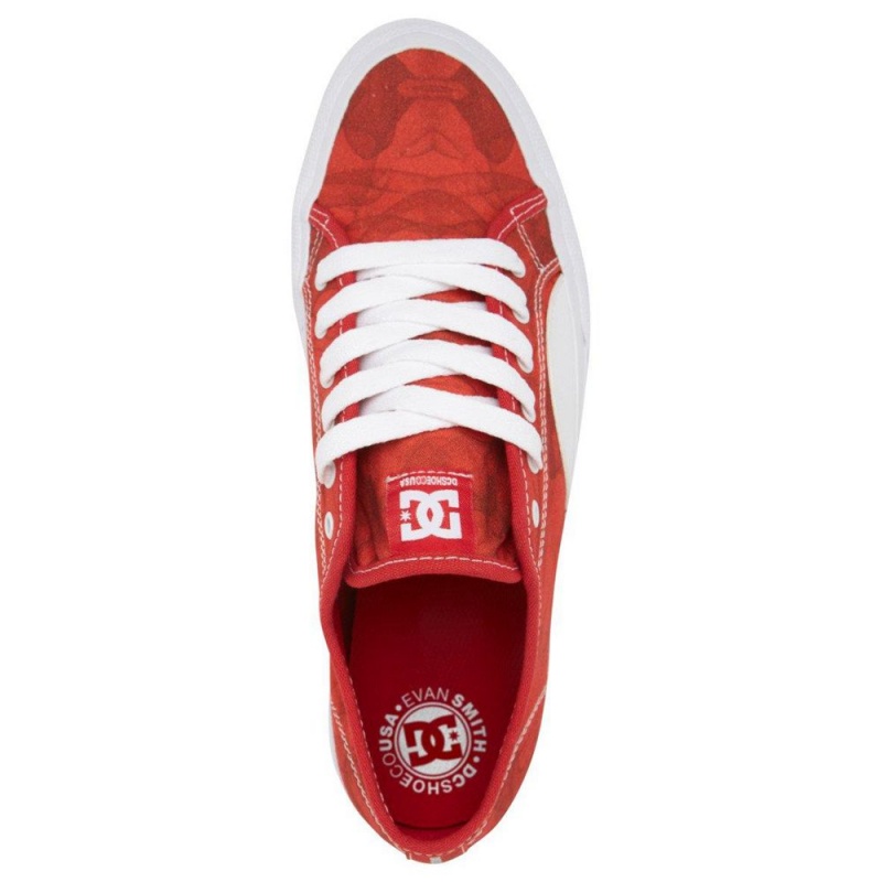 Pánské Skate Boty DC Shoes Manual Červené Bílé | REDL-06571