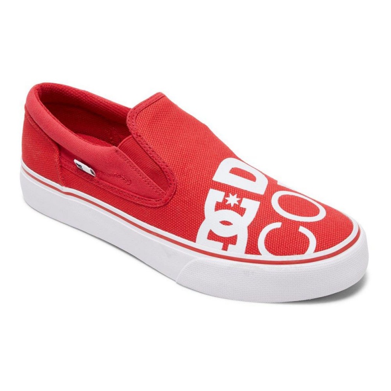 Pánské Skate Boty DC Shoes Trase Červené Bílé | BVCT-23694