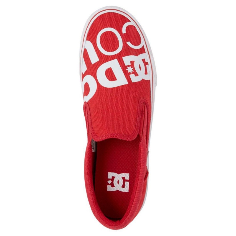 Pánské Skate Boty DC Shoes Trase Červené Bílé | BVCT-23694